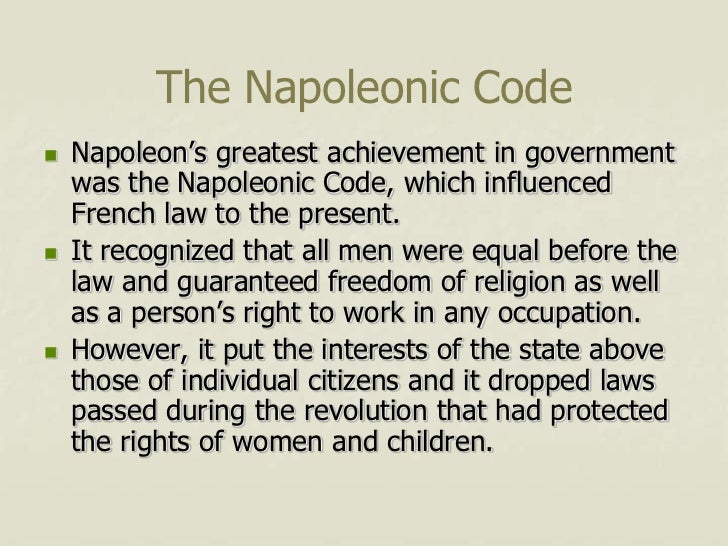 The Napoleonic Code